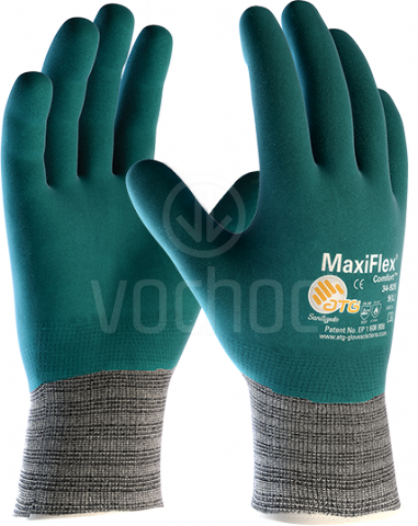 Rukavice ATG MaxiFlex Comfort, dlaň, do 100°C, celomáčené