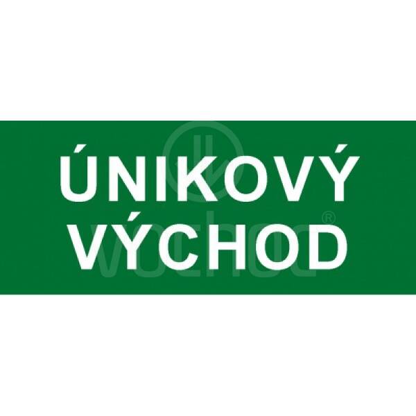 Tabulka Únikový východ, A4, samolepka