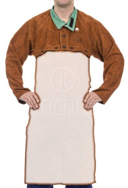 Svářečské rukávy WELDAS Lava Brown, vel.2XL