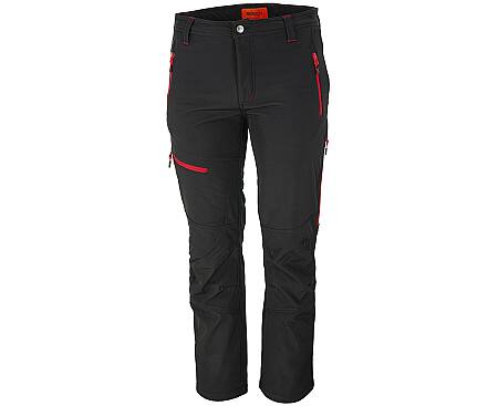 Zateplené softshellové kalhoty Bennon FORCE TROUSERS, černo-červené