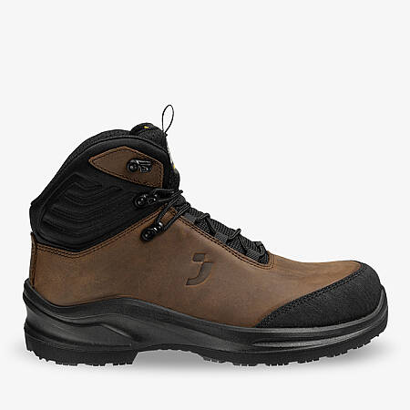 Bezpečnostní kotníková obuv SAFETY JOGGER MODULO LEA MID S3S ESD non-metal, hnědá